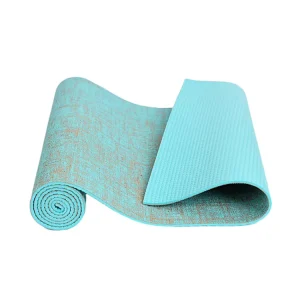 Eco Friendly Jute Yoga Mat 6mm Thick Pilates Exercise Pad Logo Printed Fitness Training Mat for Studio and Home