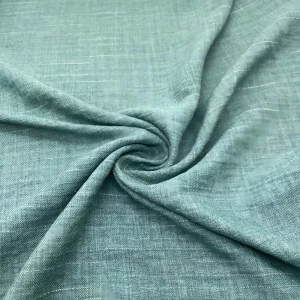 Eco-Friendly Lightweight Slub Fabric 140gsm Soft Comfortable Linen-Like Two-Tone Twill Fabric for Girls’ Car Suit