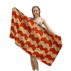 Eco Friendly Luxury Antimicrobial Quick Dry Double Sided Microfiber Sand Free Breathable Turkish Beach Towel