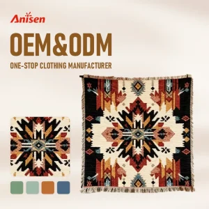 Eco Friendly Luxury Christmas Woven Love Tapestry Throw Blanket Home Decorative Jacquard Sofa Blanket
