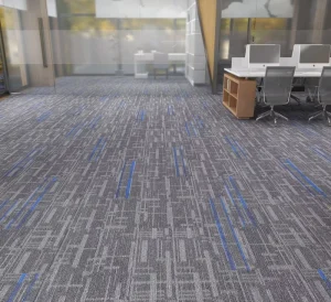Eco Friendly Modern Cushioned Anti Slip Stain Resistant Commercial Office Carpet Tile Loomed Washable Modular Carpet Tiles