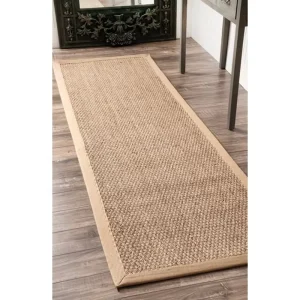 Eco Friendly Natural Fiber Straw Woven Seagrass Runner Rug Seagrass Carpet and Rugs for Home Hotel Resort Floor Decoration