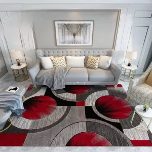 Eco-Friendly Non-Toxic Crystal Velvet Plush Carpet Anti-Fade Ultra Dense Pile Rug Multi-Scenario Living Room Floor Mat