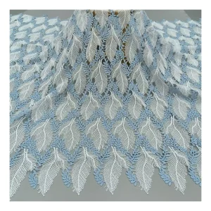 Eco Friendly Nonwoven Guipure Lace Fabric Custom Floral Embroidered Wedding Girls Apparel 100% Polyester