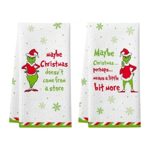 Eco-Friendly Nonwoven Microfiber Multi-Purpose Christmas Kitchen Towels Reusable Super Absorbent Quick-Dry Antimicrobial Dish