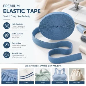 Eco-Friendly Nylon Spandex 5cm Jacquard Elastic Band Durable Soft Woven Webbing for Shoes Factory Direct OEM Accepted