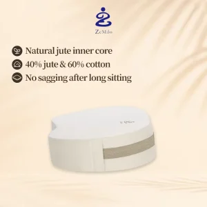 Eco Friendly Organic Linen Cotton Oval Zafu Meditation Cushions Zabuton with Removable Washable Cover