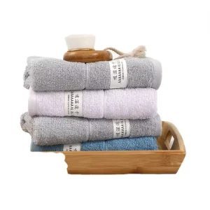 Eco Friendly Organic Woven 100% Cotton Hand Towel Lightweight Fast Drying Solid Color Facial Spa Salon Amenity