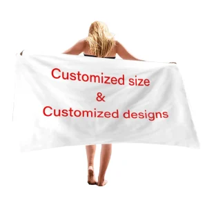 Eco Friendly Oversize Rectangle Beach Towel Quick Dry Custom Printed Novelty Pattern Microfiber Polyester Cotton Sand Free All