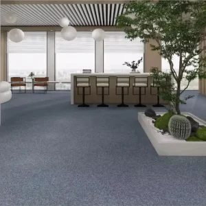 Eco-Friendly PP Fireproof Water Resistant Removable Thin Luxury Hotel Commercial Office Carpet Tiles 50x50cm Soundproof Bedroom