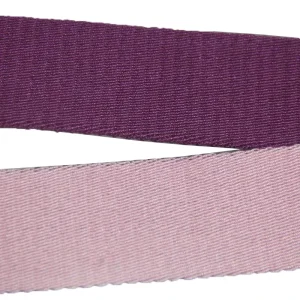 Eco Friendly Polyester Cotton Double Side Color Webbing Strap 1 Inch 25mm 2mm Thickness