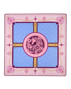 Eco Friendly Portable Mahjong Mat Tropical Turquoise Jungle Pattern White Tigers and Monkeys 31.5 Inch Non Slip