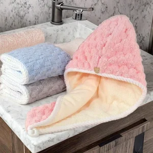 Eco Friendly Quick Dry Head Wrap Hair Drying Cap Turban Microfiber Dry Hair Towel