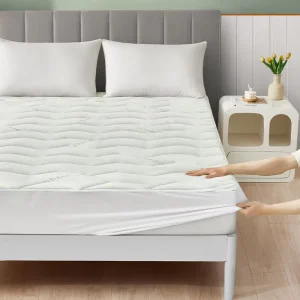 Eco Friendly Quilted Mattress Toppers Cover Twin XL Waterproof Mattress Protector