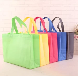 Eco Friendly Reusable Nonwoven Fabric Shopping Bag Heat Seal Ultrasonic Grocery Tote Bag for Promotion Supermarket Packaging