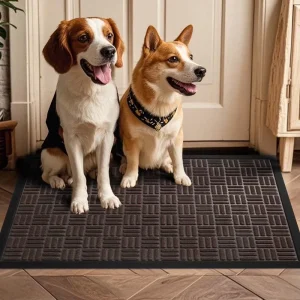 Eco Friendly Rubber Floor Mat for Home Modern Style Cushioned Entrance Mat for Kitchen Hallway Washable Custom Rug for Hotel Use
