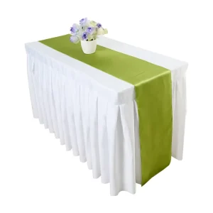 Eco Friendly Satin Table Runner High Density Modern Wedding Tablecloth Decoration