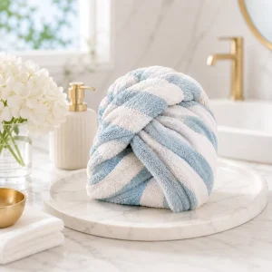 Eco Friendly Soft Anti Frizz 25*78cm 150g Hair Wrap Thickened Strip Hair Drying Towel for Curly Long Hair