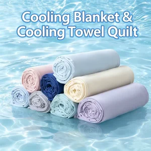 Eco Friendly Solid Instant Cooling Throw Blanket Summer Bed Cover with Cool Touch Fabric for Home Sofa Nap Gift
