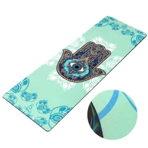 Eco Friendly Suede Rubber Non Slip Yoga Mat Extra Thick Exercise Mat with Heat Transfer Printing Pattern