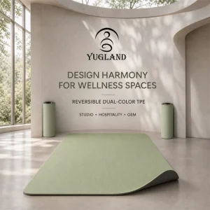 Eco Friendly TPE Yoga Mat Dual Layer Non Slip Exercise Mat for Pilates Gym Workout Custom Logo