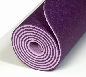Eco Friendly TPE Yoga Mat Non Slip Fitness Exercise Pad With Carry Strap