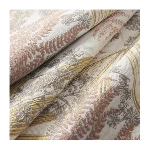 Eco-Friendly Tricot Yarn Dyed 100% Polyester Woven Jacquard Fabric High Quality Soft Upholstery Curtain