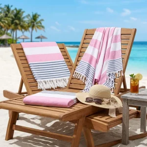 Eco Friendly Turkish Cotton Beach Towels Quick Dry Large Sized Shawls & Blankets All Season Use