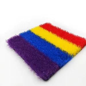 Eco Friendly Waterproof Interlocking Artificial Turf Carpet for Outdoor Indoor Use Kindergarten Backyard Colorful Grass