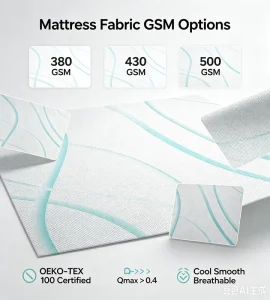 Eco Friendly White Cooling Fiber Fabric for Home Textiles