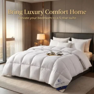 Eco Friendly Winter Quilted Comforter Luxury Solid Color Hypoallergenic Duvet for Home & Hotel