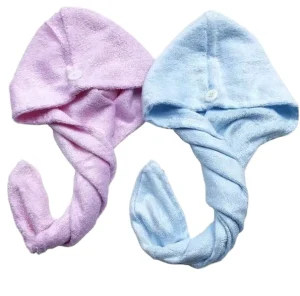 Eco Friendly Woven Bamboo Hair Drying Towel Wrap Gentle Quick Dry Super Soft & Water Absorbent OEKO TEX 100 Certified