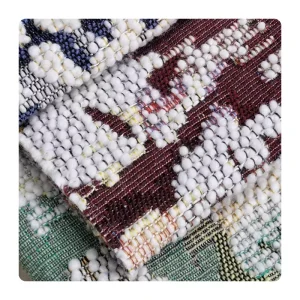 Eco Friendly Yarn Dyed Wool Cotton Acrylic Mixed Jacquard Fabric Furniture Sofa Breathable Upholstery