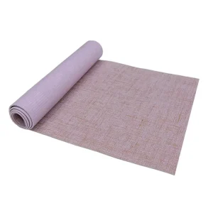 Eco Jute Yoga Mat 183cm Non Slip Printed Exercise Mat for Pilates Fitness Training
