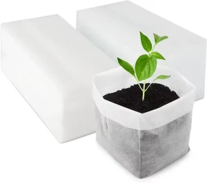 Eco friendly 100% Polypropylene Lightweight Non Woven Agricultural Fabric Seedling Pots Bags Waterproof Breathable Anti Bacteria