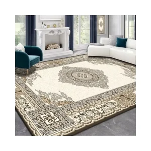Eco-friendly 3D Carpet Digital Print Abstract Vintage Chic Low Pile Anti-slip Backing Fluff Floor Rug for Mosque Living