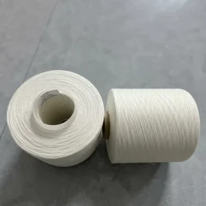 Eco friendly AA Grade 29 3 SPP 100%Recycled Polyester Poly Poly Corespun Raw White Sewing Thread Yarn for Fashion Apparel GRS