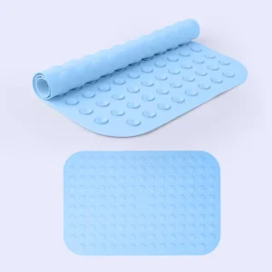 Eco friendly Anti Slip Silicone Shower Drain Mat Large Bathtub Mat Bathroom Kitchen Waterproof Floor Bath Mats