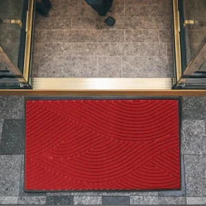 Eco friendly Anti Slip Waterproof Commercial Dust Control Modern Style Indoor Door Mat Striped Novel Pattern PVC