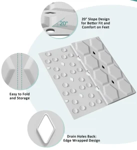 Eco friendly Bathroom Anti slip Mat Household Bathroom Shower Drainage Anti fall Suction Cup Floor Mat Bathtub Bath Foot Mat