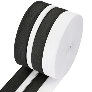 Eco friendly Coated Spandex Nylon Elastic Knit Webbing Band 1.5 Inch Woven Herringbone Style Home Textiles Bags