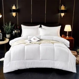 Eco friendly European American Style 100% Polyester Stitched Quilted Bedding Home Hotel Use Solid Color All Season CN