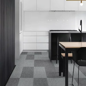 Eco-friendly Fireproof Cushioned Reversible Blended Yarn Carpet Tiles with PVC Backing for Office Floor Carpet Tiles