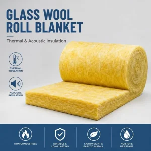 Eco friendly Glass Wool Blanket and Fiber Glass Batt for Residential Building Wall Insulation High Density 48kg m3