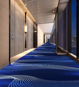 Eco friendly High Quality 700g Polyester Wall to Wall Carpet Full Carpet Loop Pile Carpet for Commercial Five Star Hotel Office