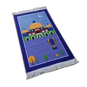 Eco-friendly Kids Mat Polyester Floral Pattern Washable Non-Slip Thin for Bathroom Outdoor Use
