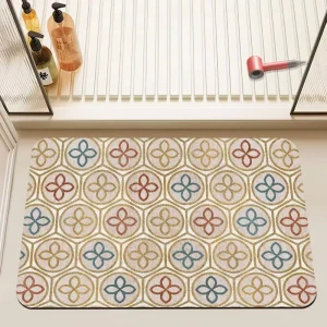 Eco friendly Machine Made PET Friendly Absorbent Floor Non slip Bath Mat for Home Use