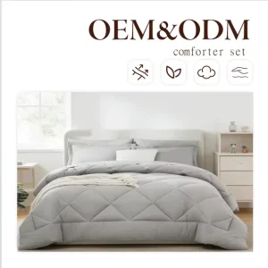 Eco friendly Modern 3 Piece Bedding Set 1 Comforter 2 Pillows Soft Warm Fluffy Skin Friendly All Season Home Hotel