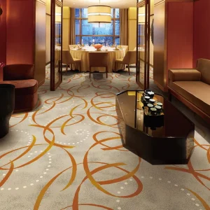 Eco friendly Modern Tufted Printed 4m Wide Wall to Wall Carpet for Bedroom Guest Room Cinema Hotel Lobby
