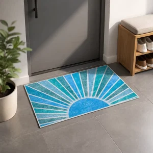 Eco friendly PVC Door Mat Waterproof Anti Slip Vinyl Floor Mat Custom Printed for Kitchen Home